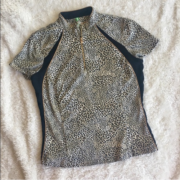 Tops - Cheetah Animal Print Sport Shirt Size S